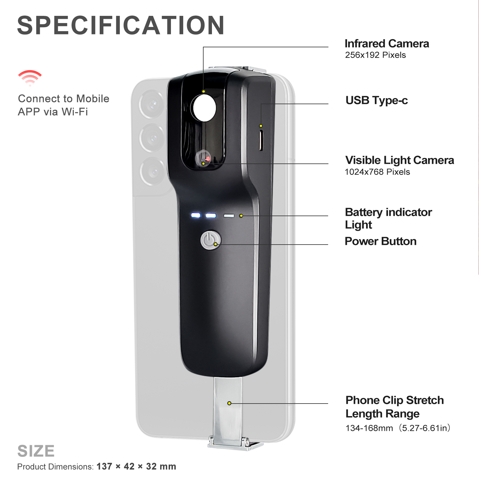 HP951A 256x192 WiFi Termal Kam - Thermal Imaging Camera 256X192 incelemesi ve fiyatı